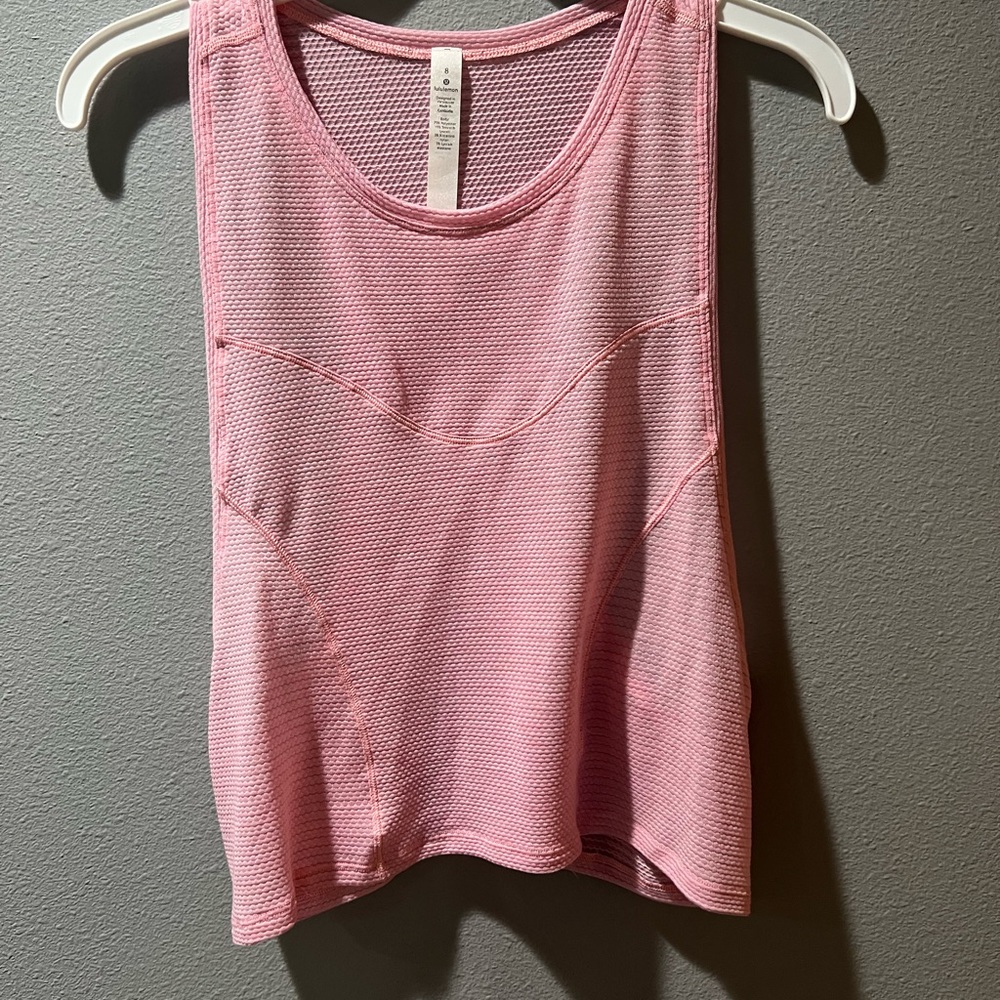 LULULEMON mesh pink tank